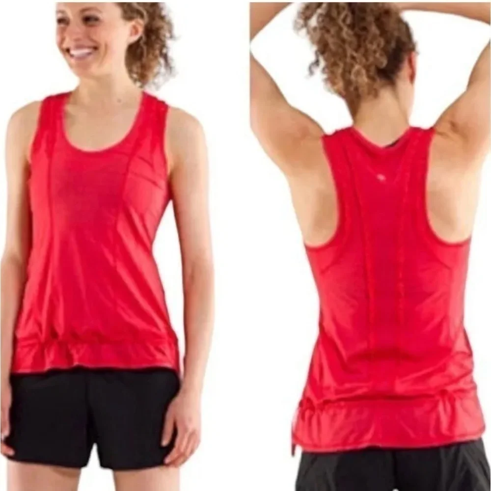 LULULEMON Mind over Matter workout tank top size 6 red